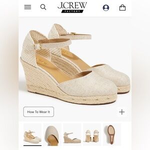 NIB J.Crew Factory ankle strap espadrilles sandals size 7.5
